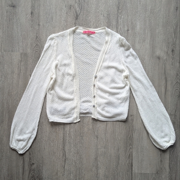 Cute Girly White Cardigan Manoush - Picture 2 of 8